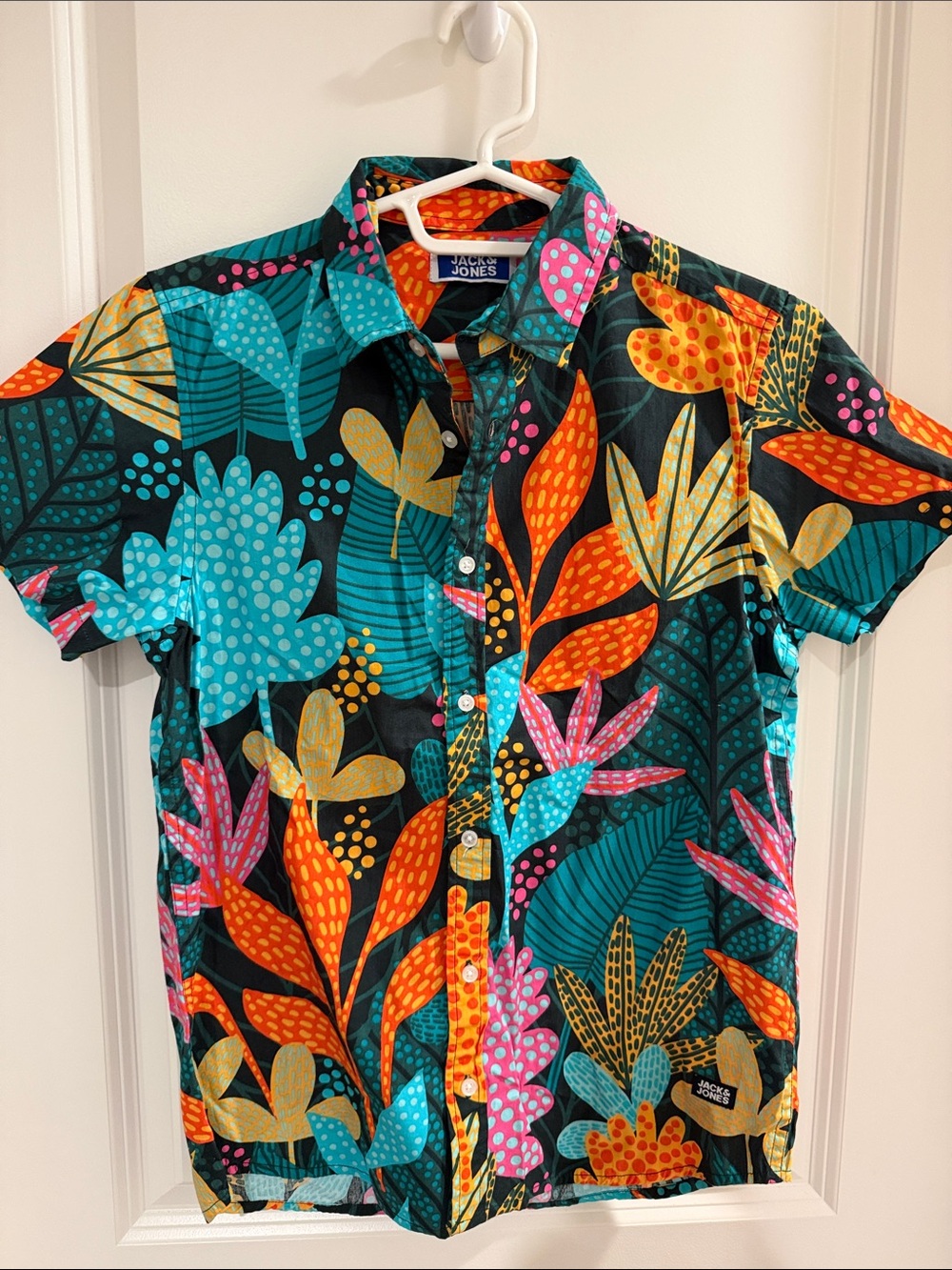 Jack & Jones kids Black Tropical Print Short-Sleeve Shirt - Multicolor